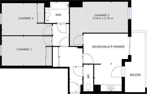 Plan des chambres