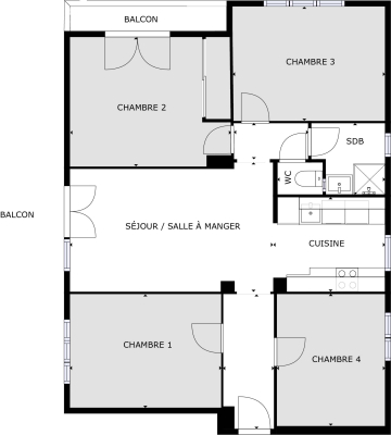 Plan des chambres