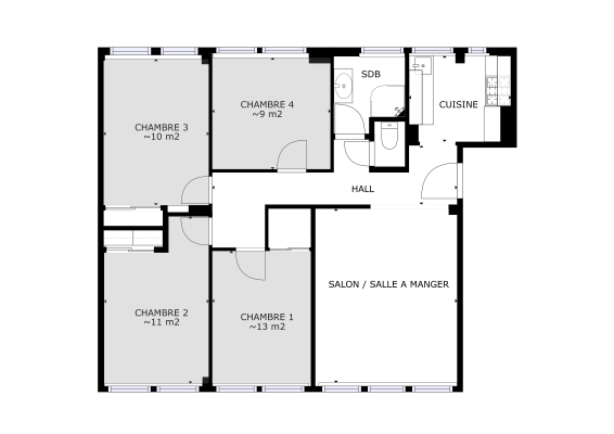 Plan des chambres