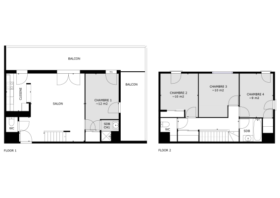 Plan des chambres