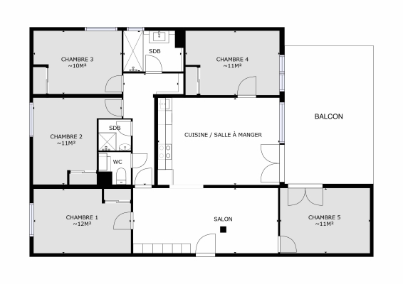 Plan des chambres