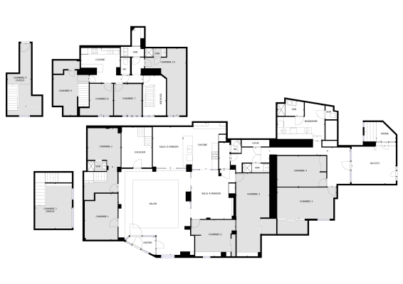 Plan des chambres