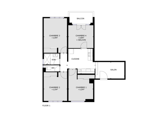 Plan des chambres