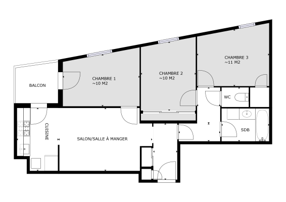 Plan des chambres