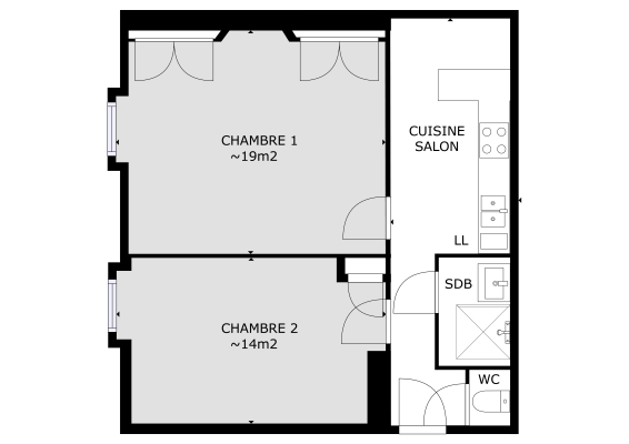 Plan des chambres