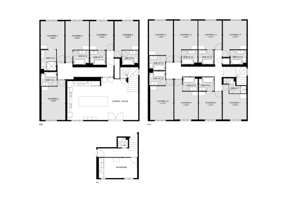 Plan des chambres