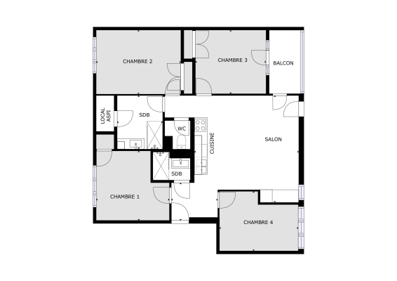 Plan des chambres