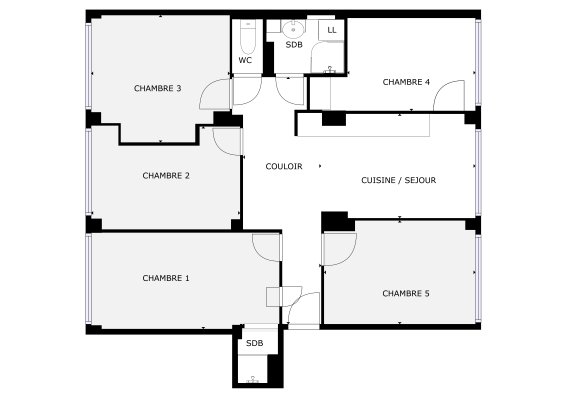 Plan des chambres