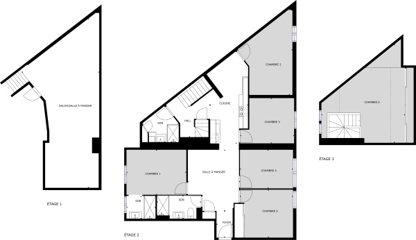 Plan des chambres