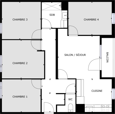 Plan des chambres