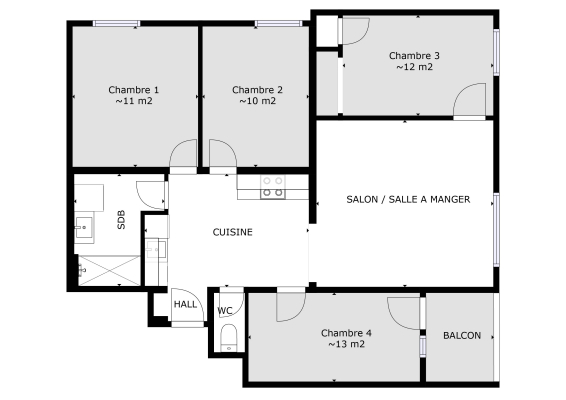 Plan des chambres