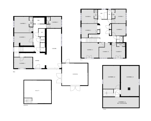 Plan des chambres