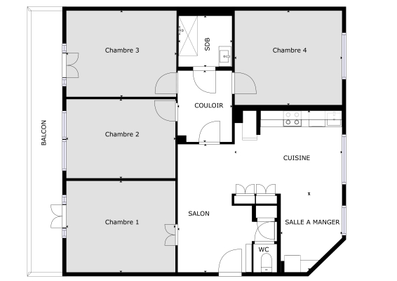 Plan des chambres