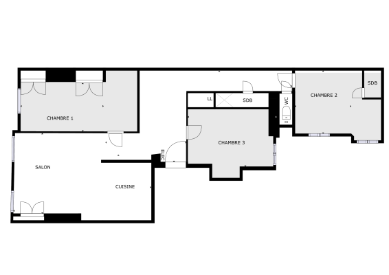 Plan des chambres